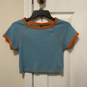 Wild Fable Teal and Orange Short Sleeve Tee